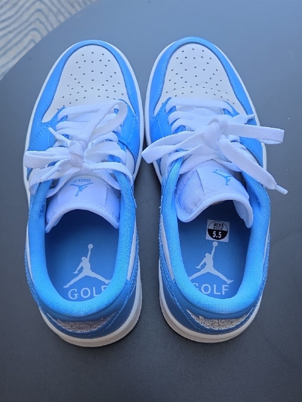 Nike Air Jordan 1 Low Retro Golf UNC in Carolina Blue. NEW. Sz 5.5 Mens/Womens 7 - Picture 4 of 6
